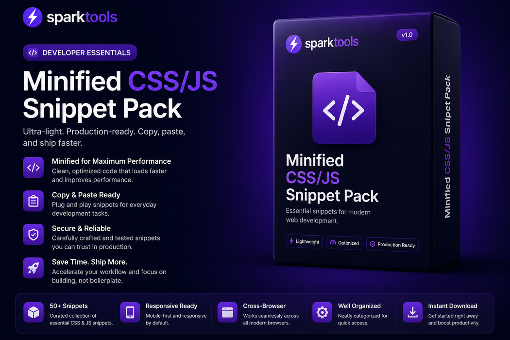 Minified CSS/JS Snippet Pack
