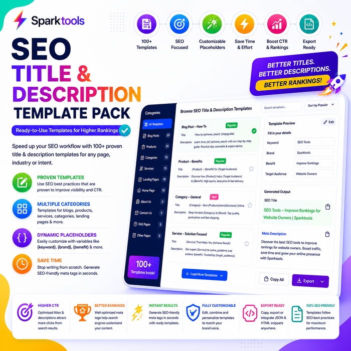 SEO Title & Description Template Pack